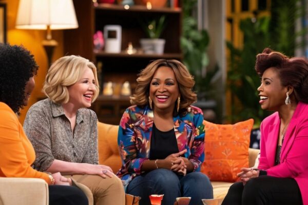 Cast members from "The View" in a vibrant discussion during episode 141.