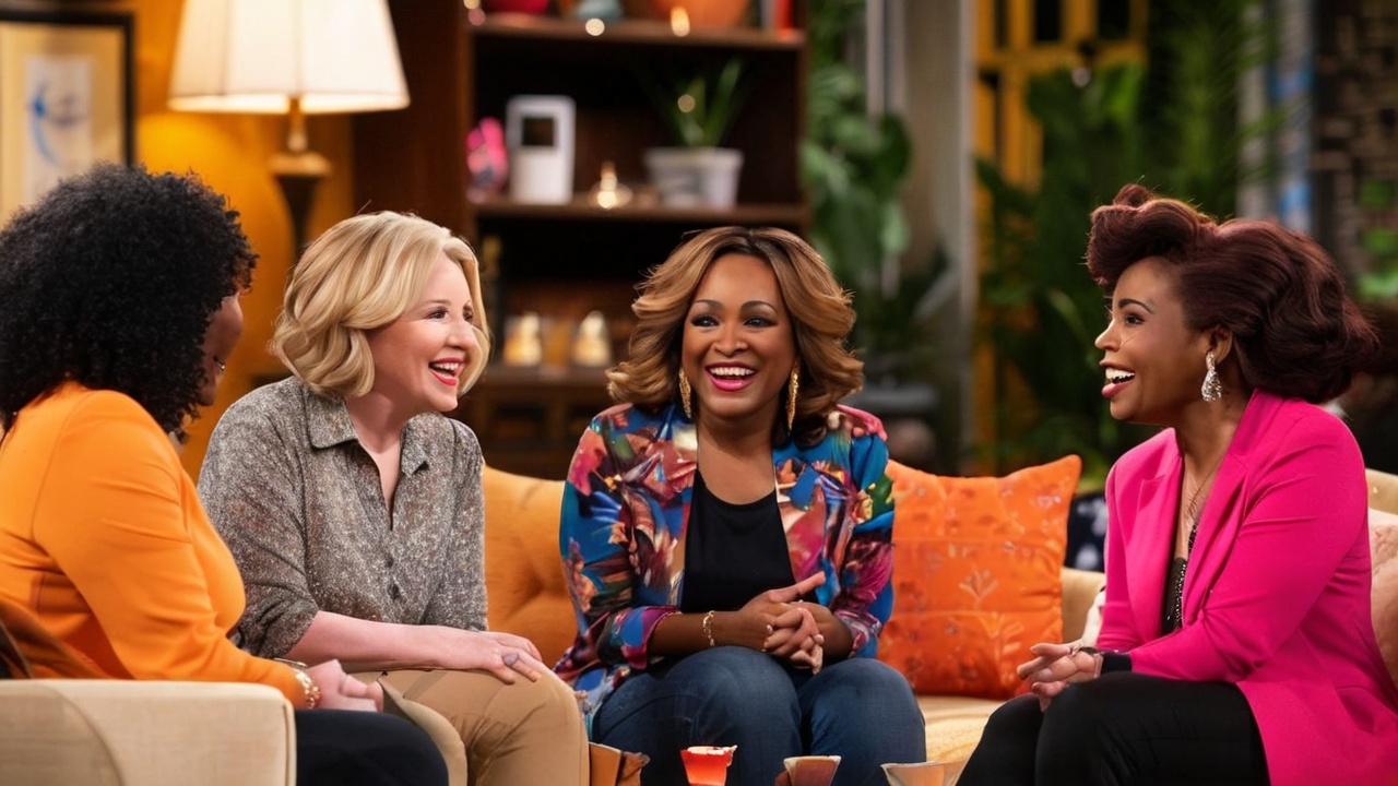 Cast members from "The View" in a vibrant discussion during episode 141.